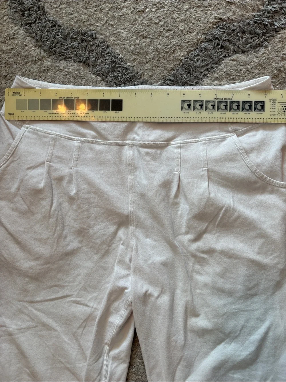 Lulu White Athletic Jogger capri